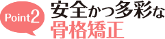 Point2 安全かつ多彩な骨格調整